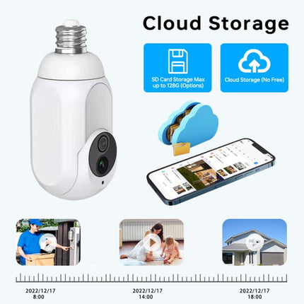 1080P Bulb Type WiFi Surveillance Camera Support Night Vision & Two-way Intercom & Motion Detection