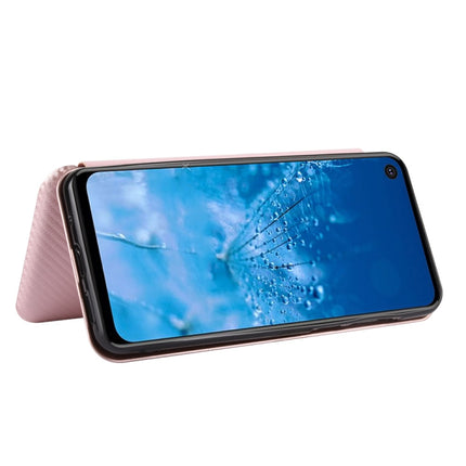 Carbon Fiber Texture Magnetic Horizontal Flip TPU + PC + PU Leather Case with Rope & Card Slot, For Motorola Moto P40 Power / One Action, For Motorola Moto One Macro / G8 Play