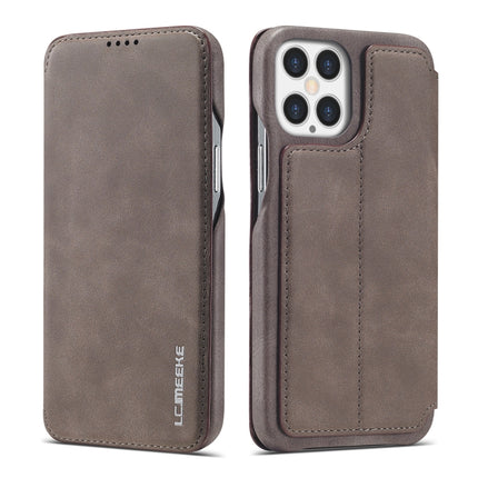 LC.IMEEKE Hon Ancient Series - Funda de piel con tapa horizontal con soporte y ranura para tarjetas, para iPhone 12 mini, iPhone 12/12 Pro, iPhone 12 Pro Max