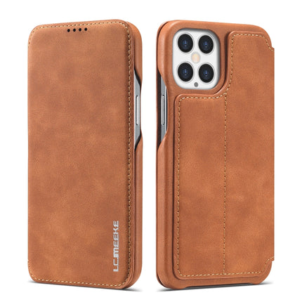 LC.IMEEKE Hon Ancient Series - Funda de piel con tapa horizontal con soporte y ranura para tarjetas, para iPhone 12 mini, iPhone 12/12 Pro, iPhone 12 Pro Max