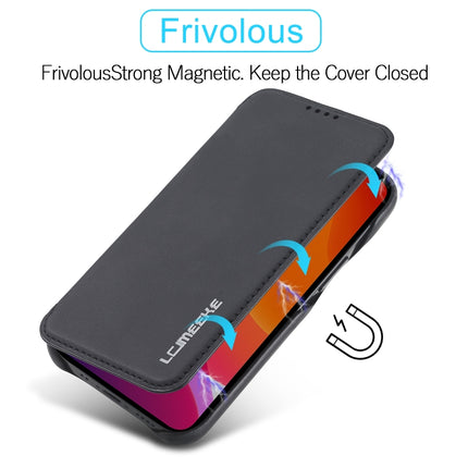 LC.IMEEKE Hon Ancient Series - Funda de piel con tapa horizontal con soporte y ranura para tarjetas, para iPhone 12 mini, iPhone 12/12 Pro, iPhone 12 Pro Max