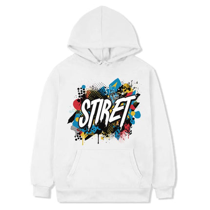 Alphabet Printed Fleece Hooded Sweatshirt Print On Your Demand, XL, XXL