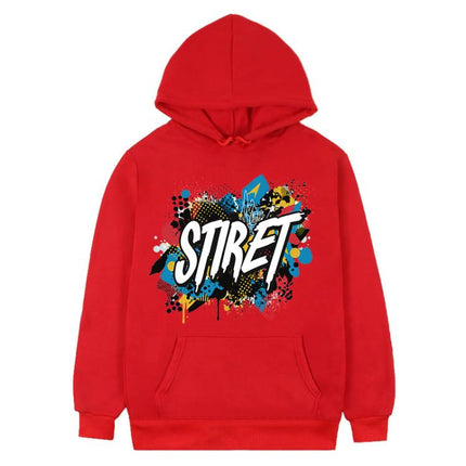 Alphabet Printed Fleece Hooded Sweatshirt Print On Your Demand, XL, XXL