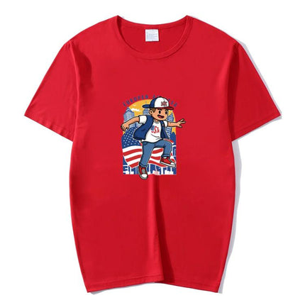 Boy Printed Round Neck Modal Short Sleeve T-shirt Print On Your Demand, M, POD T-Shirt, L