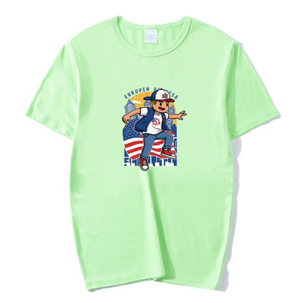 Boy Printed Round Neck Modal Short Sleeve T-shirt Print On Your Demand, L, POD T-Shirt, XL
