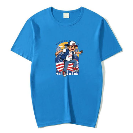 Boy Printed Round Neck Modal Short Sleeve T-shirt Print On Your Demand, L, POD T-Shirt, XL