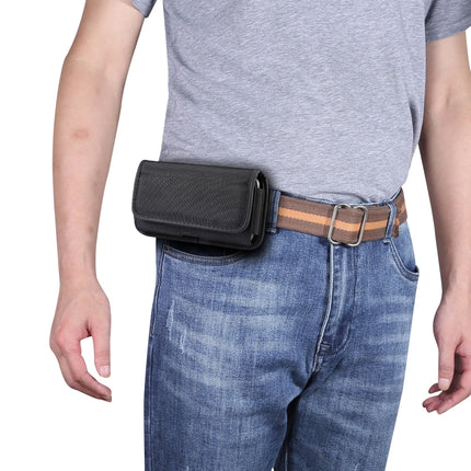 Durable Oxford Cloth Horizontal Plate Hanging Waist Phone Waist Pack Leather Case with Card Slot, Suitable for 6.9-7.2 inch Smartphones, for 6.9-7.2 inch Smartphones