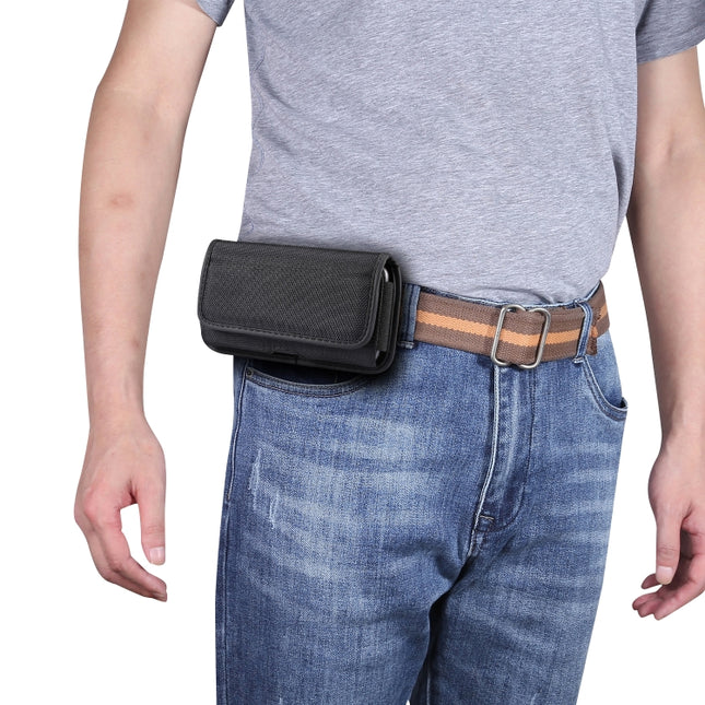 Durable Oxford Cloth Horizontal Plate Hanging Waist Phone Waist Pack Leather Case with Card Slot, Suitable for 6.9-7.2 inch Smartphones, for 6.9-7.2 inch Smartphones