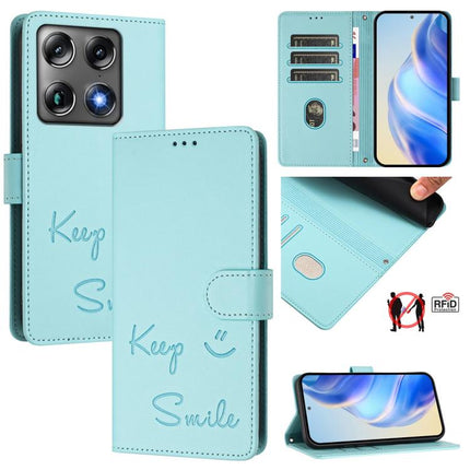 Smile Embossing RFID Leather Phone Case, For Motorola Moto G Max / G87 / G77 / G67 5G, For Motorola Moto G47 / G37 Power 5G, For Motorola Edge 70 Pro 5G, For Motorola Moto X70 Air Pro / Signature 5G