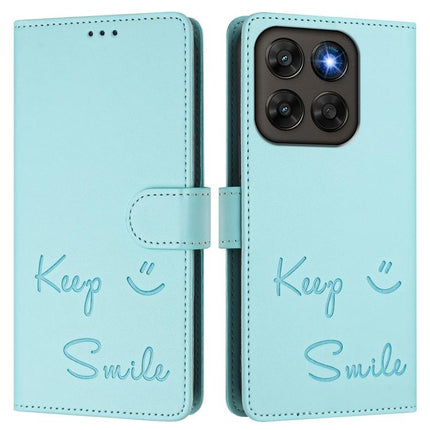 Smile Embossing RFID Leather Phone Case, For Motorola Moto G Max / G87 / G77 / G67 5G, For Motorola Moto G47 / G37 Power 5G, For Motorola Edge 70 Pro 5G, For Motorola Moto X70 Air Pro / Signature 5G
