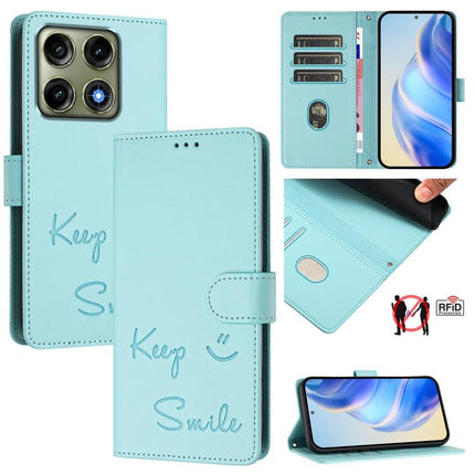 Smile Embossing RFID Leather Phone Case, For Motorola Moto G Max / G87 / G77 / G67 5G, For Motorola Moto G47 / G37 Power 5G, For Motorola Edge 70 Pro 5G, For Motorola Moto X70 Air Pro / Signature 5G