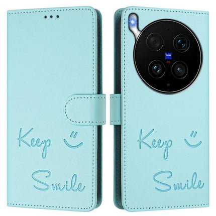 Smile Embossing RFID Leather Phone Case, For vivo X300 Ultra, For vivo X300 Pro 5G, For vivo X300 5G, For vivo Y31 5G Global