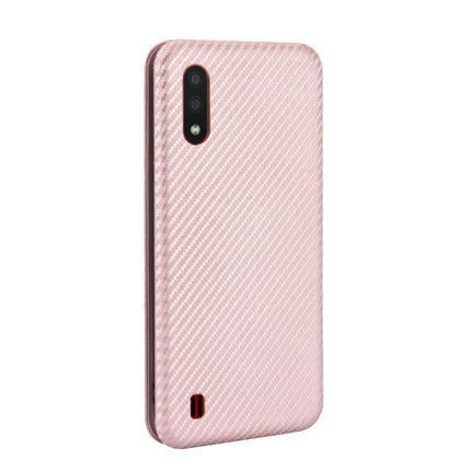 Carbon Fiber Texture Magnetic Horizontal Flip TPU + PC + PU Leather Case with Rope & Card Slot, For Samsung Galaxy A01, For Samsung Galaxy A7(2018) / A750, For Samsung Galaxy A20s, For Samsung Galaxy A21(Eurasian Version)