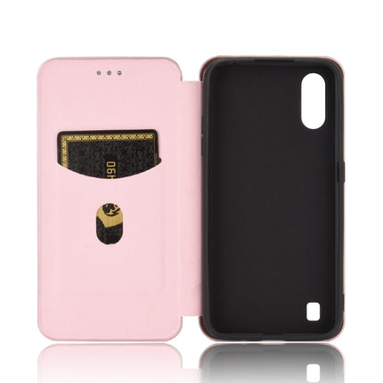 Carbon Fiber Texture Magnetic Horizontal Flip TPU + PC + PU Leather Case with Rope & Card Slot, For Samsung Galaxy A01, For Samsung Galaxy A7(2018) / A750, For Samsung Galaxy A20s, For Samsung Galaxy A21(Eurasian Version)