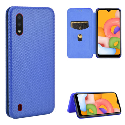 Carbon Fiber Texture Magnetic Horizontal Flip TPU + PC + PU Leather Case with Rope & Card Slot, For Samsung Galaxy A01, For Samsung Galaxy A7(2018) / A750, For Samsung Galaxy A20s, For Samsung Galaxy A21(Eurasian Version)