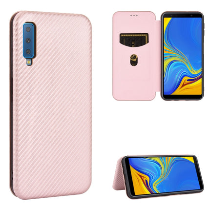 Carbon Fiber Texture Magnetic Horizontal Flip TPU + PC + PU Leather Case with Rope & Card Slot, For Samsung Galaxy A01, For Samsung Galaxy A7(2018) / A750, For Samsung Galaxy A20s, For Samsung Galaxy A21(Eurasian Version)