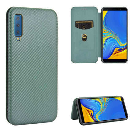Carbon Fiber Texture Magnetic Horizontal Flip TPU + PC + PU Leather Case with Rope & Card Slot, For Samsung Galaxy A01, For Samsung Galaxy A7(2018) / A750, For Samsung Galaxy A20s, For Samsung Galaxy A21(Eurasian Version)