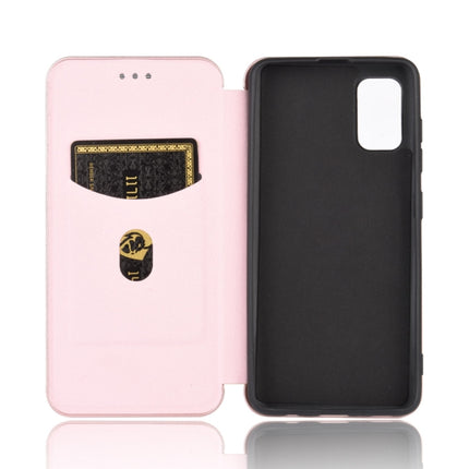 Carbon Fiber Texture Magnetic Horizontal Flip TPU + PC + PU Leather Case with Rope & Card Slot, For Samsung Galaxy A31, For Samsung Galaxy A41(Eurasian Version), For Samsung Galaxy A41(JP Version), For Samsung Galaxy A51 5G, For Samsung Galaxy A51