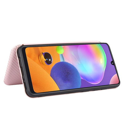Carbon Fiber Texture Magnetic Horizontal Flip TPU + PC + PU Leather Case with Rope & Card Slot, For Samsung Galaxy A31, For Samsung Galaxy A41(Eurasian Version), For Samsung Galaxy A41(JP Version), For Samsung Galaxy A51 5G, For Samsung Galaxy A51