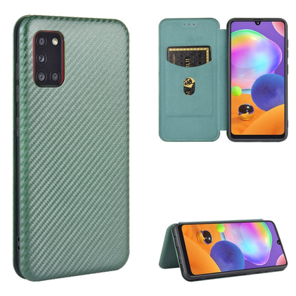 Carbon Fiber Texture Magnetic Horizontal Flip TPU + PC + PU Leather Case with Rope & Card Slot, For Samsung Galaxy A31, For Samsung Galaxy A41(Eurasian Version), For Samsung Galaxy A41(JP Version), For Samsung Galaxy A51 5G, For Samsung Galaxy A51