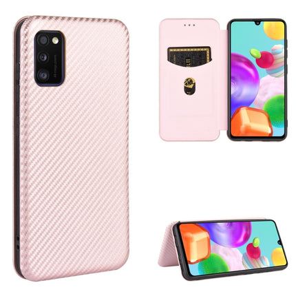 Carbon Fiber Texture Magnetic Horizontal Flip TPU + PC + PU Leather Case with Rope & Card Slot, For Samsung Galaxy A31, For Samsung Galaxy A41(Eurasian Version), For Samsung Galaxy A41(JP Version), For Samsung Galaxy A51 5G, For Samsung Galaxy A51