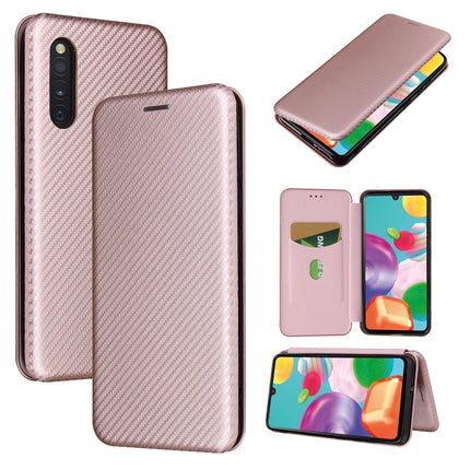 Carbon Fiber Texture Magnetic Horizontal Flip TPU + PC + PU Leather Case with Rope & Card Slot, For Samsung Galaxy A31, For Samsung Galaxy A41(Eurasian Version), For Samsung Galaxy A41(JP Version), For Samsung Galaxy A51 5G, For Samsung Galaxy A51