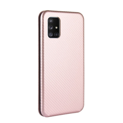 Carbon Fiber Texture Magnetic Horizontal Flip TPU + PC + PU Leather Case with Rope & Card Slot, For Samsung Galaxy A71 5G, For Samsung Galaxy A71, For Samsung Galaxy A90 5G, For Samsung Galaxy A91 / M80s / S10 Lite