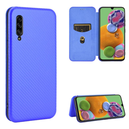 Carbon Fiber Texture Magnetic Horizontal Flip TPU + PC + PU Leather Case with Rope & Card Slot, For Samsung Galaxy A71 5G, For Samsung Galaxy A71, For Samsung Galaxy A90 5G, For Samsung Galaxy A91 / M80s / S10 Lite