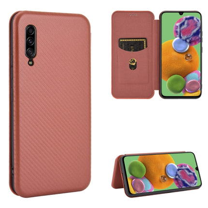 Carbon Fiber Texture Magnetic Horizontal Flip TPU + PC + PU Leather Case with Rope & Card Slot, For Samsung Galaxy A71 5G, For Samsung Galaxy A71, For Samsung Galaxy A90 5G, For Samsung Galaxy A91 / M80s / S10 Lite