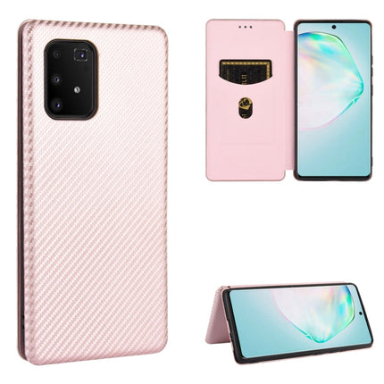 Carbon Fiber Texture Magnetic Horizontal Flip TPU + PC + PU Leather Case with Rope & Card Slot, For Samsung Galaxy A71 5G, For Samsung Galaxy A71, For Samsung Galaxy A90 5G, For Samsung Galaxy A91 / M80s / S10 Lite