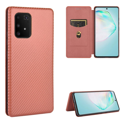Carbon Fiber Texture Magnetic Horizontal Flip TPU + PC + PU Leather Case with Rope & Card Slot, For Samsung Galaxy A71 5G, For Samsung Galaxy A71, For Samsung Galaxy A90 5G, For Samsung Galaxy A91 / M80s / S10 Lite