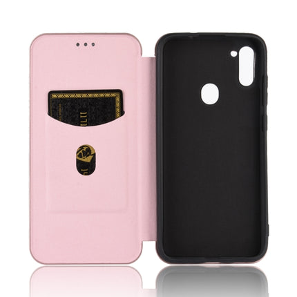 Carbon Fiber Texture Magnetic Horizontal Flip TPU + PC + PU Leather Case with Rope & Card Slot, For Samsung Galaxy M11, For Samsung Galaxy M30s / M21, For Samsung Galaxy M31s, For Samsung Galaxy M31