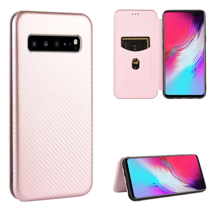 Carbon Fiber Texture Magnetic Horizontal Flip TPU + PC + PU Leather Case with Rope & Card Slot, For Samsung Galaxy S10 5G, For Samsung Galaxy S10 Plus, For Samsung Galaxy S10, For Samsung Galaxy S20