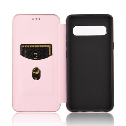 Carbon Fiber Texture Magnetic Horizontal Flip TPU + PC + PU Leather Case with Rope & Card Slot, For Samsung Galaxy S10 5G, For Samsung Galaxy S10 Plus, For Samsung Galaxy S10, For Samsung Galaxy S20