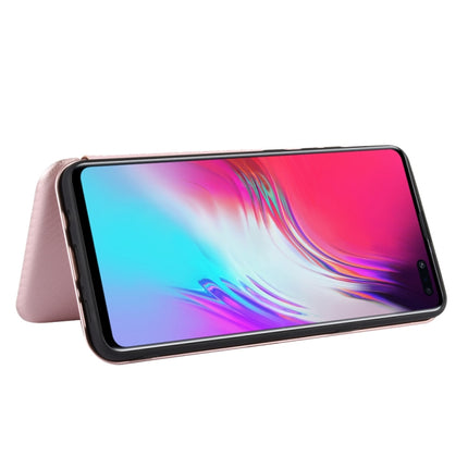 Carbon Fiber Texture Magnetic Horizontal Flip TPU + PC + PU Leather Case with Rope & Card Slot, For Samsung Galaxy S10 5G, For Samsung Galaxy S10 Plus, For Samsung Galaxy S10, For Samsung Galaxy S20