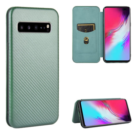 Carbon Fiber Texture Magnetic Horizontal Flip TPU + PC + PU Leather Case with Rope & Card Slot, For Samsung Galaxy S10 5G, For Samsung Galaxy S10 Plus, For Samsung Galaxy S10, For Samsung Galaxy S20