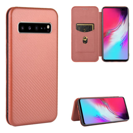 Carbon Fiber Texture Magnetic Horizontal Flip TPU + PC + PU Leather Case with Rope & Card Slot, For Samsung Galaxy S10 5G, For Samsung Galaxy S10 Plus, For Samsung Galaxy S10, For Samsung Galaxy S20