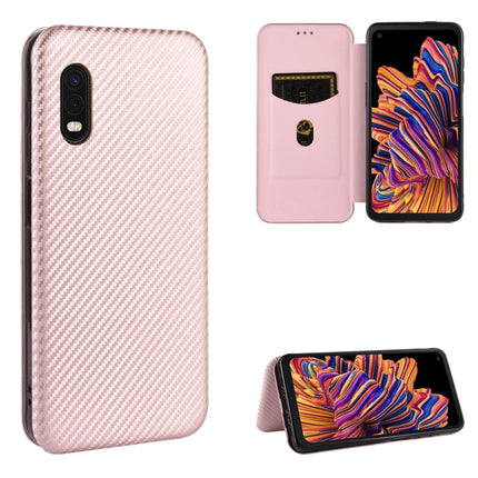 Carbon Fiber Texture Magnetic Horizontal Flip TPU + PC + PU Leather Case with Rope & Card Slot, For Samsung Galaxy S20 Plus, For Samsung Galaxy XCover Pro, For Samsung Galaxy A11(EU Version), For Samsung Galaxy A20 (SC-02M) SCV46