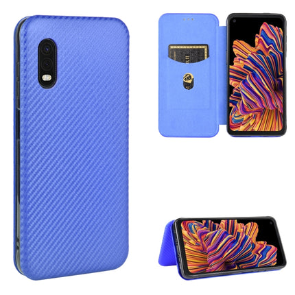 Carbon Fiber Texture Magnetic Horizontal Flip TPU + PC + PU Leather Case with Rope & Card Slot, For Samsung Galaxy S20 Plus, For Samsung Galaxy XCover Pro, For Samsung Galaxy A11(EU Version), For Samsung Galaxy A20 (SC-02M) SCV46