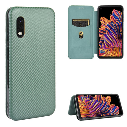 Carbon Fiber Texture Magnetic Horizontal Flip TPU + PC + PU Leather Case with Rope & Card Slot, For Samsung Galaxy S20 Plus, For Samsung Galaxy XCover Pro, For Samsung Galaxy A11(EU Version), For Samsung Galaxy A20 (SC-02M) SCV46