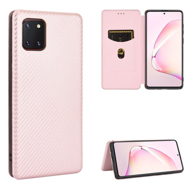 Carbon Fiber Texture Magnetic Horizontal Flip TPU + PC + PU Leather Case with Rope & Card Slot, For Samsung Galaxy A81 / M60s / Note 10 Lite, For Samsung Galaxy M01 Core / A01 Core, For Samsung Galaxy S10e, For Samsung Galaxy S20 Ultra