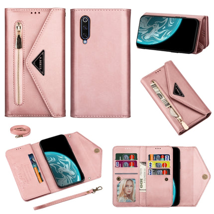 Skin Feel Zipper Horizontal Flip Leather Case with Holder & Card Slots & Photo Frame & Lanyard & Long Rope, For Xiaomi Redmi Note 8 Pro, For Xiaomi Redmi Note 8, For Xiaomi Mi 9, For Xiaomi Mi 10