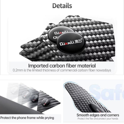 Qianli High Toughness Multifunctional Carbon Fiber Prying Tool, Pentagon Shaped, Hexagon Shaped, Triangular shaped, Pentagram Shaped, Hexagram Shaped, Peanut shaped, Business Card Shaped, Reinforced Corner Style