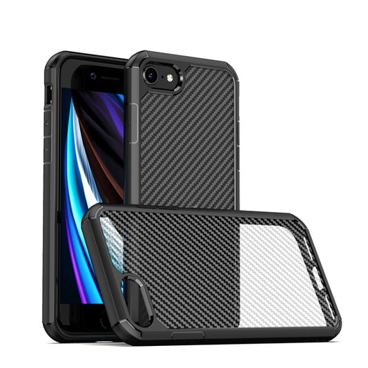 iPAKY Pioneer Series Carbon Fiber Texture Shockproof TPU + PC Case, For iPhone SE 2022 / SE 2020 / 8 / 7, For iPhone 8 Plus / 7 Plus, For iPhone 11, For iPhone 11 Pro, For iPhone 11 Pro Max, For iPhone 12 mini, For iPhone 12 / 12 Pro