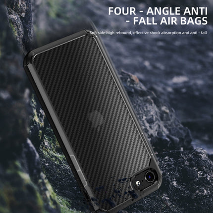 iPAKY Pioneer Series Carbon Fiber Texture Stoßfestes TPU + PC-Gehäuse, für iPhone SE 2022 / SE 2020 / 8 / 7, für iPhone 8 Plus / 7 Plus, für iPhone 11, für iPhone 11 Pro, für iPhone 11 Pro Max, für iPhone 12 mini, für iPhone 12 / 12 Pro