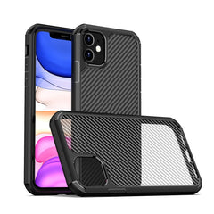 iPAKY Pioneer Series Carbon Fiber Texture Shockproof TPU + PC Case, For iPhone SE 2022 / SE 2020 / 8 / 7, For iPhone 8 Plus / 7 Plus, For iPhone 11, For iPhone 11 Pro, For iPhone 11 Pro Max, For iPhone 12 mini, For iPhone 12 / 12 Pro