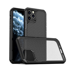 iPAKY Pioneer Series Carbon Fiber Texture Shockproof TPU + PC Case, For iPhone SE 2022 / SE 2020 / 8 / 7, For iPhone 8 Plus / 7 Plus, For iPhone 11, For iPhone 11 Pro, For iPhone 11 Pro Max, For iPhone 12 mini, For iPhone 12 / 12 Pro