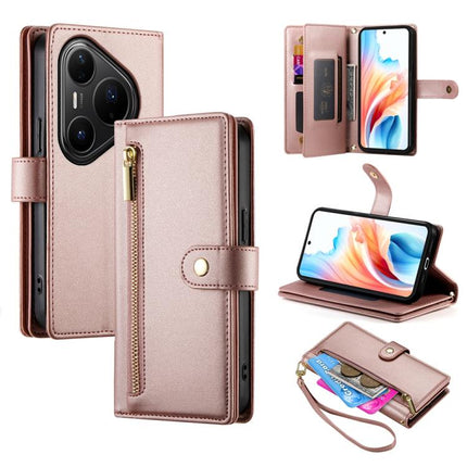 Nine Card-slot Zipper Wallet Bag Leather Phone Case, For Huawei Enjoy 90 / Enjoy 90 Plus / nova Y74, For Huawei Pura 80 Ultra 5G, For Huawei Pura 80 Pro 5G / Pura 80 Pro+ 5G, For Huawei Pura 80 5G