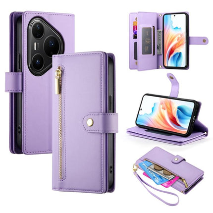 Nine Card-slot Zipper Wallet Bag Leather Phone Case, For Huawei Enjoy 90 / Enjoy 90 Plus / nova Y74, For Huawei Pura 80 Ultra 5G, For Huawei Pura 80 Pro 5G / Pura 80 Pro+ 5G, For Huawei Pura 80 5G