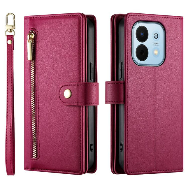 Nine Card-slot Zipper Wallet Bag Leather Phone Case, For Huawei Enjoy 90 / Enjoy 90 Plus / nova Y74, For Huawei Pura 80 Ultra 5G, For Huawei Pura 80 Pro 5G / Pura 80 Pro+ 5G, For Huawei Pura 80 5G